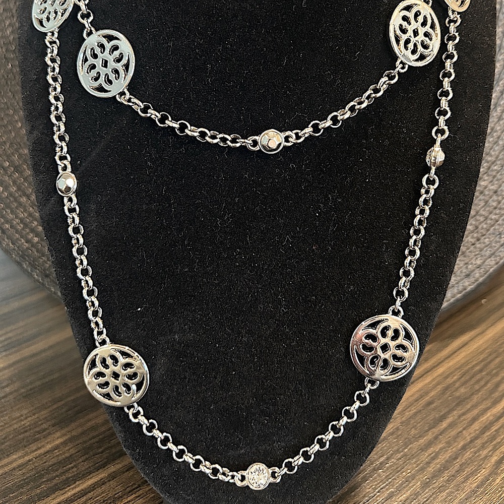 Brighton My Flat in London long necklace with Swarovski crystals!